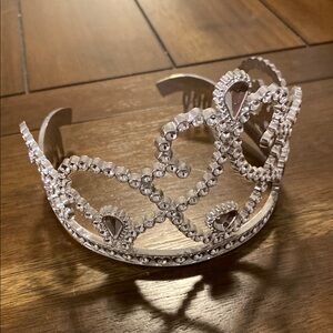 Plastic Toy Silver Color Tiara Accessory Costume Apparel Princess Royalty